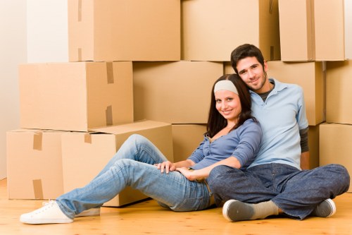 Call-to-action for booking stress-free moving services in Finsbury Park.